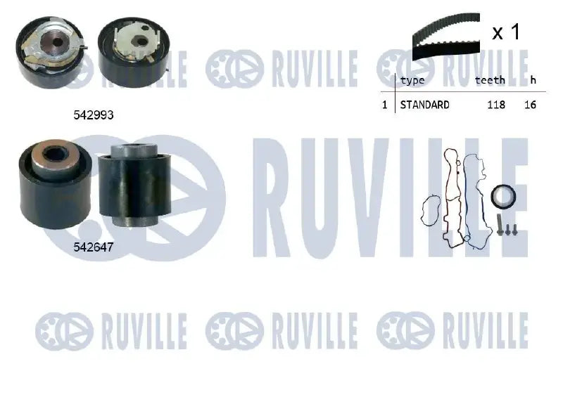Kit distribution complet pour Peugeot 2008 I, 308 II, 3008 / Citroën C4 Cactus, C3 Picasso, C3 III