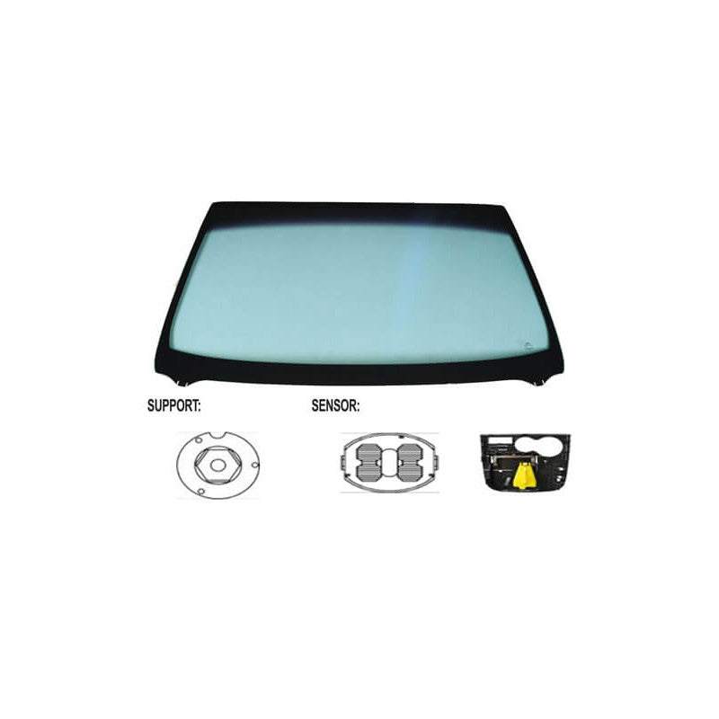 Pare-brise avant teinté vert acoustique chauffant pour capteur et caméra Mercedes Classe M (W166) 2011-2015