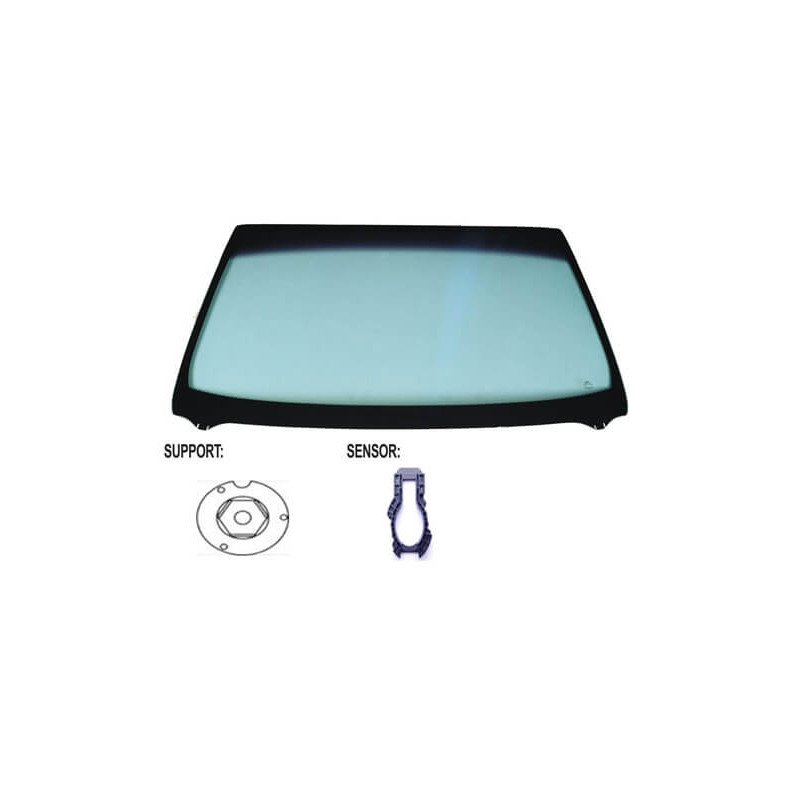 Pare-brise avant teinté vert athermique pour capteur avec support rétoviseur Ford Fiesta MK6 phase 2 2012-2017