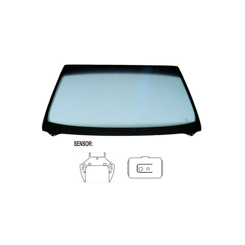 Pare-brise avant teinté vert bande grise pour capteur modifié Mercedes Classe C W203 2000-2006