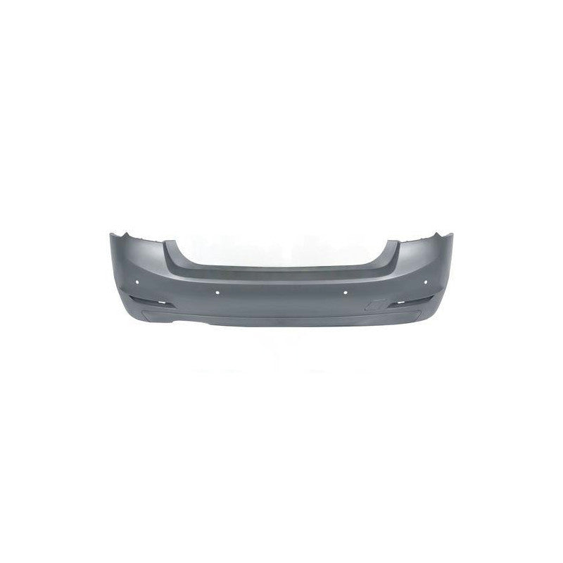 Pare-choc arrière à peindre avec trous radars double sortie d'echappement à gauche BMW Serie 3 F30 phase 1 2012-2015