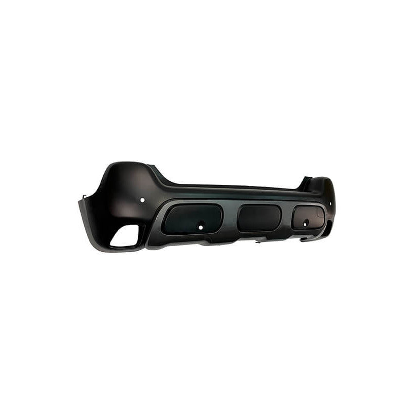 Pare-choc arrière noir avec moulure et 4 trous radars Citroën C3 Aircross phase 1 depuis 2017