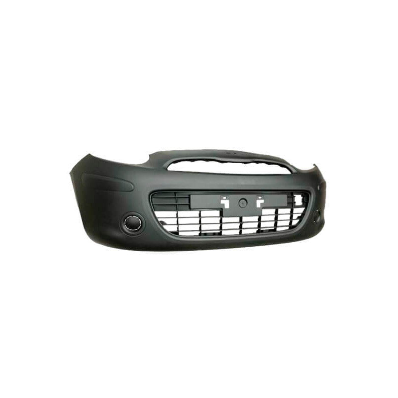 Pare-choc avant à peindre avec trous anti-brouillards radars et moulure centrale Nissan Micra K13 phase 1 2010-2013