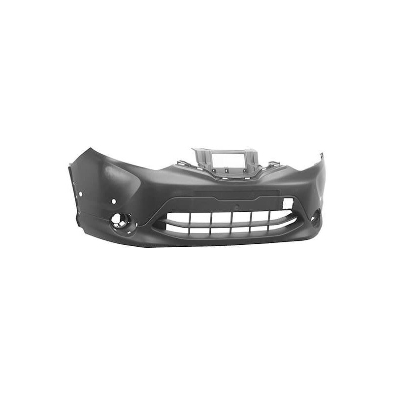 Pare-choc avant noir avec 4 trous radars Nissan Qashqai 2 phase 1 2014-2017