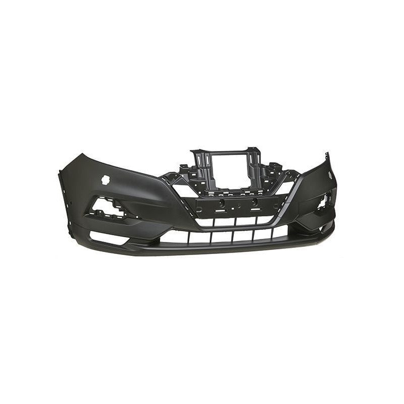 Pare-choc avant noir avec trous lave-phares et radars Nissan Qashqai 2 phase 2 2017-2021