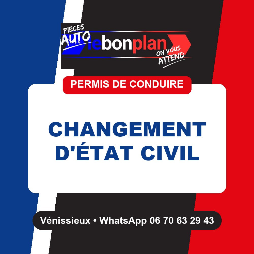 Permis de conduire – Changement d'état civil