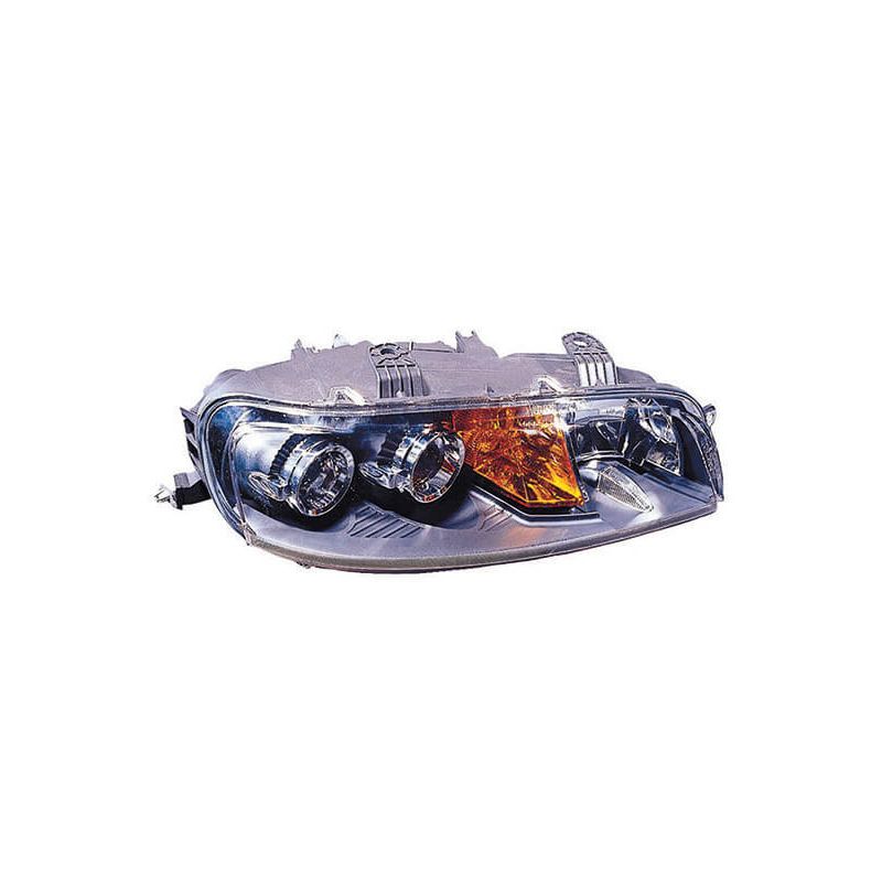 Phare avant droit H1/H1 base noire Fiat Punto 2 phase 1 2001-2003