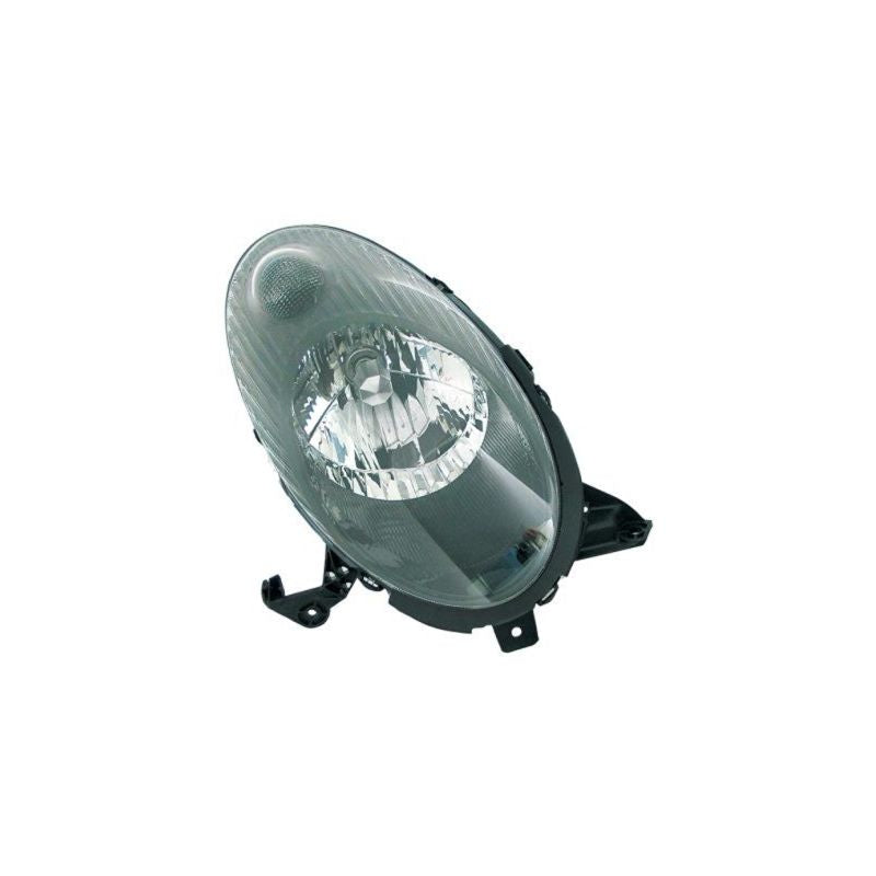 Phare avant droit H4 fond noir Nissan Micra K12 phase 1 et 2 2003-2007