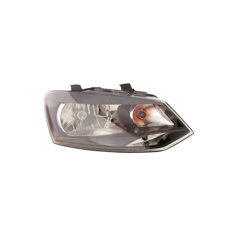 Phare avant droit H4 fond noir Volkswagen Polo 5 2009-2014