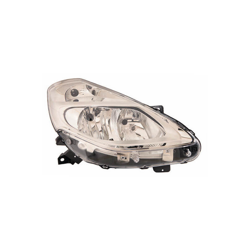 Phare avant droit H7/H7 fond chromé Renault Clio 3 phase 2 2009-2012