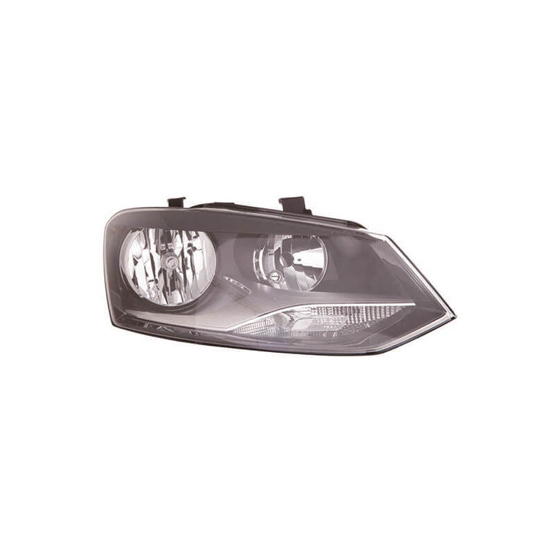 Phare avant droit H7/H7 fond noir Volkswagen Polo 5 2009-2014