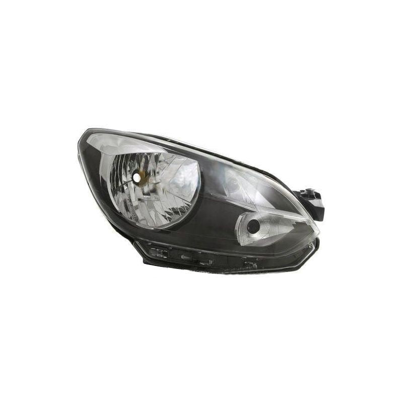 Phare avant droit noir et bord noir H4 Volkswagen Up phase 1 2012-2016