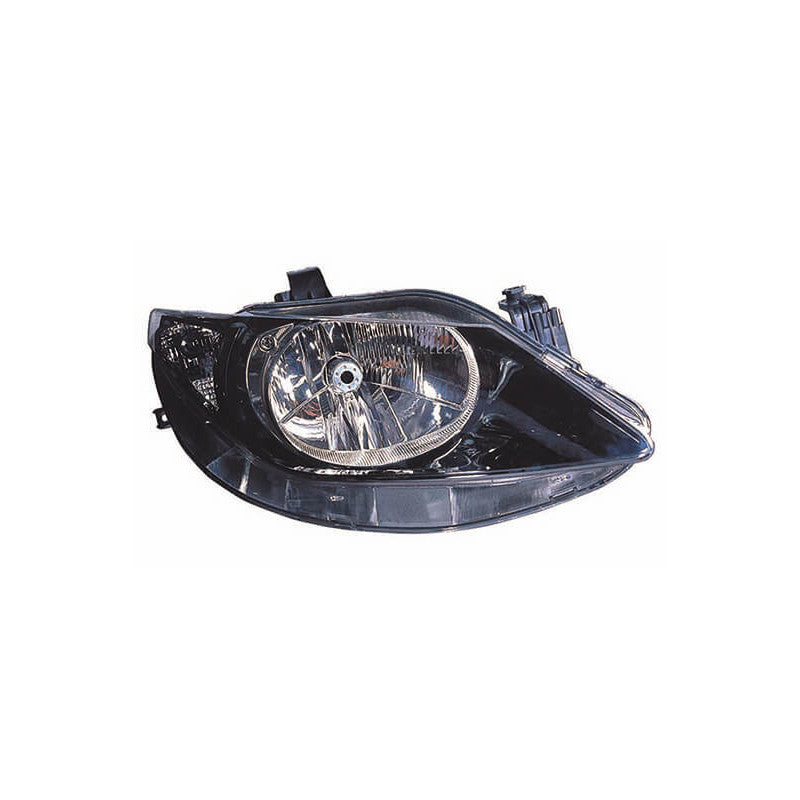 Phare avant droit noir H4 Seat Ibiza 4 6J5, 6P1 phase 1 2008-2012