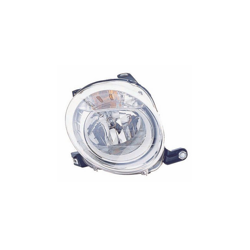 Phare avant droit supérieur croisement H7 Fiat 500 phase 1 2007-2015