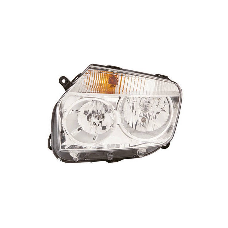 Phare avant gauche fond chomé H1/H7 Dacia Duster 2010-2013
