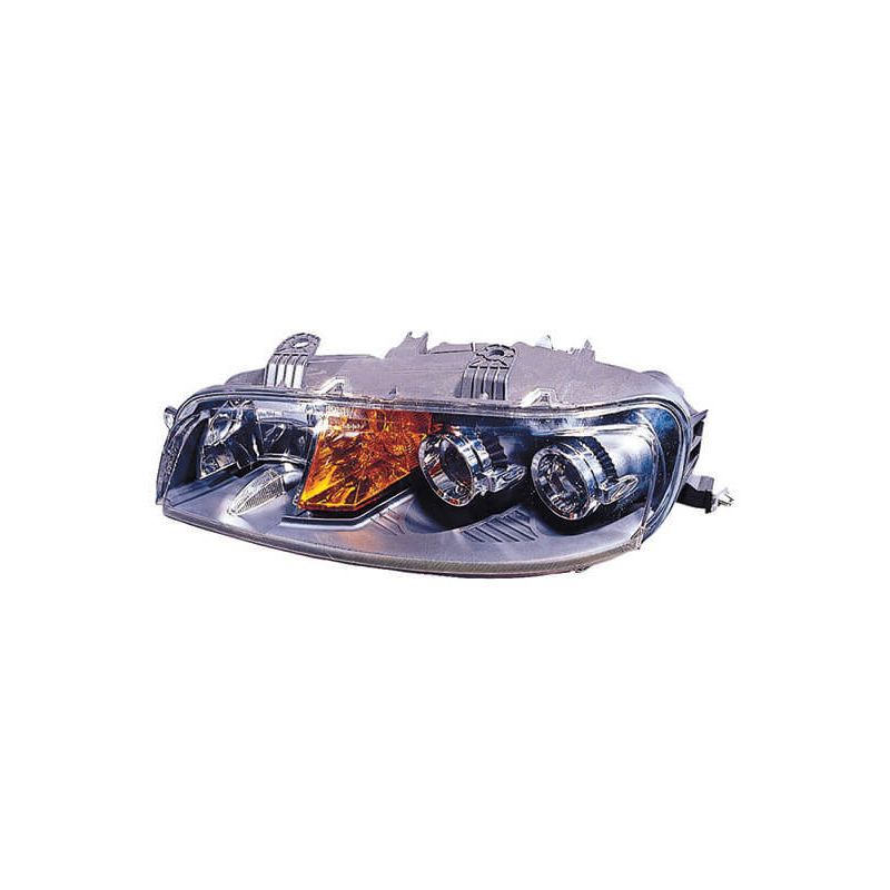 Phare avant gauche H1/H1/H3 base noire avec anti-brouillard Fiat Punto 2 phase 1 2001-2003
