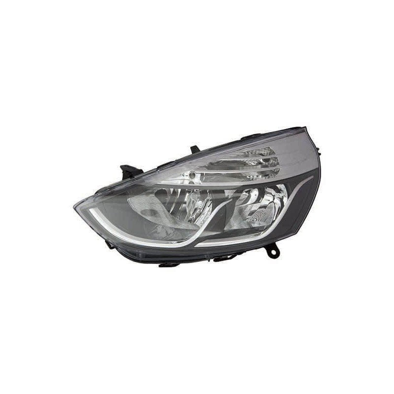 Phare avant gauche H1/H7 noir contour chromé Renault Clio 4 phase 1 2012-2016