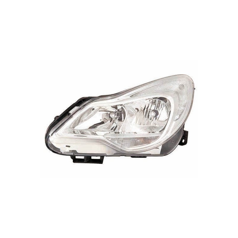 Phare avant gauche H1/H7 chromé Opel Corsa D phase 2 2011-2014