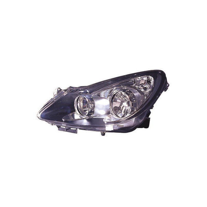 Phare avant gauche H1/H7 noir Opel Corsa D phase 1 2006-2011