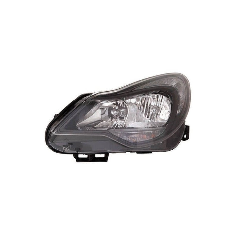 Phare avant gauche H1/H7 noir Opel Corsa D phase 2 2011-2014