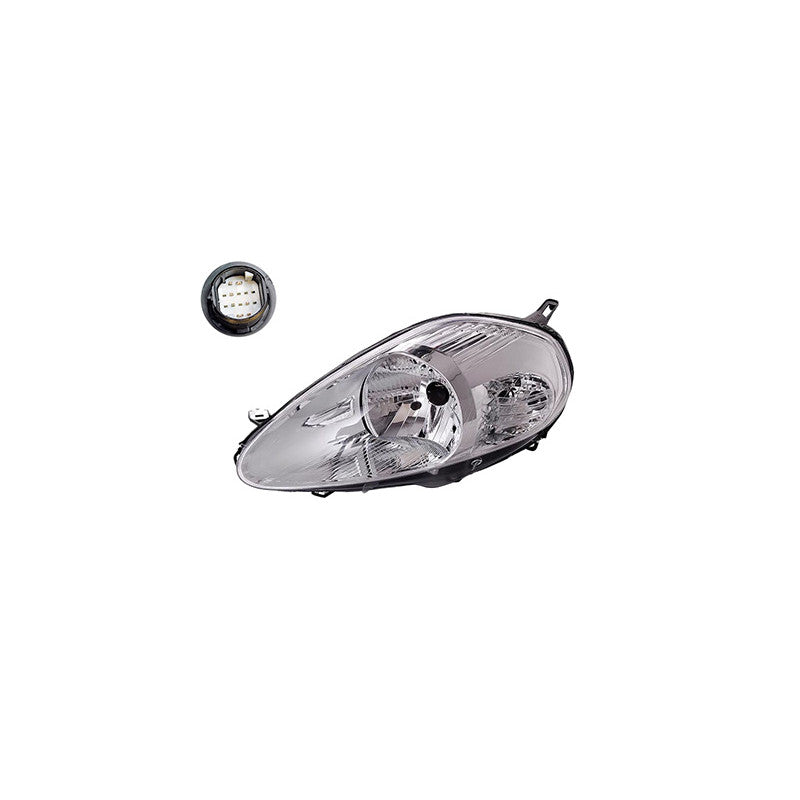 Phare avant gauche H4 base chromée Fiat Grande Punto 2005-2008