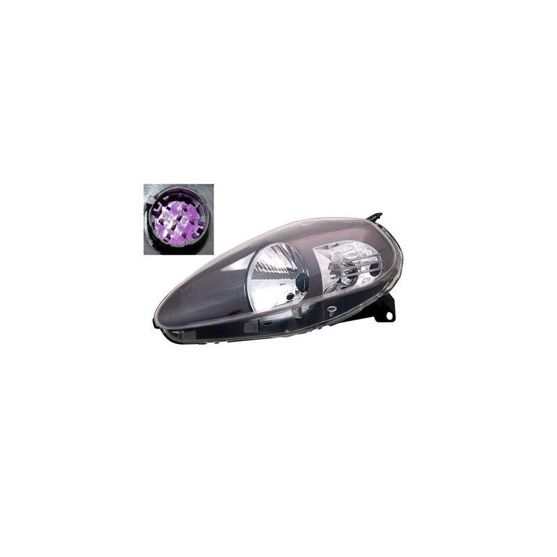 Phare avant gauche H4 base noire Fiat Grande Punto depuis 2008