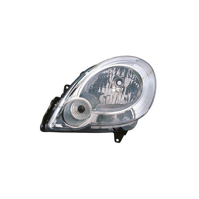 Phare avant gauche H4 chromé Renault Kangoo 2 phase 1 2008-2013