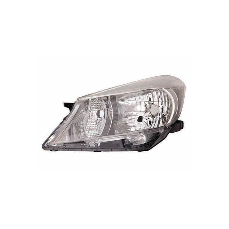 Phare avant gauche H4 fond chromé Toyota Yaris 3 phase 1 2011-2014
