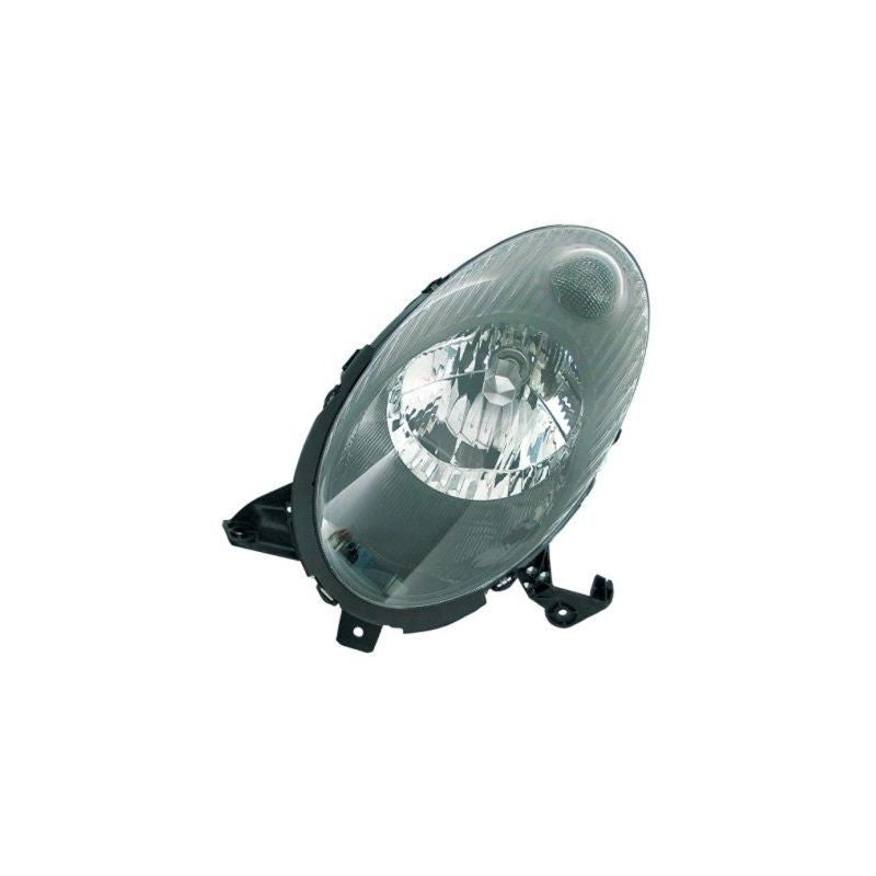 Phare avant gauche H4 fond noir Nissan Micra K12 phase 1 et 2 2003-2007