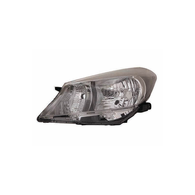 Phare avant gauche H4 fond noir Toyota Yaris 3 phase 1 2011-2014