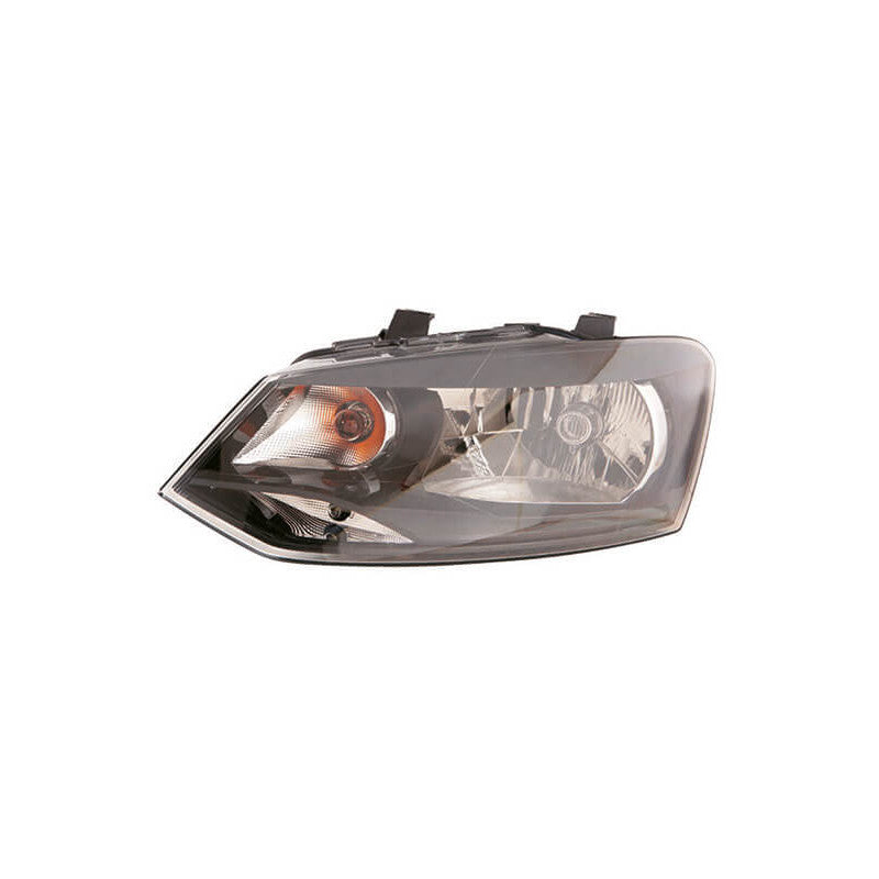 Phare avant gauche H4 fond noir Volkswagen Polo 5 2009-2014