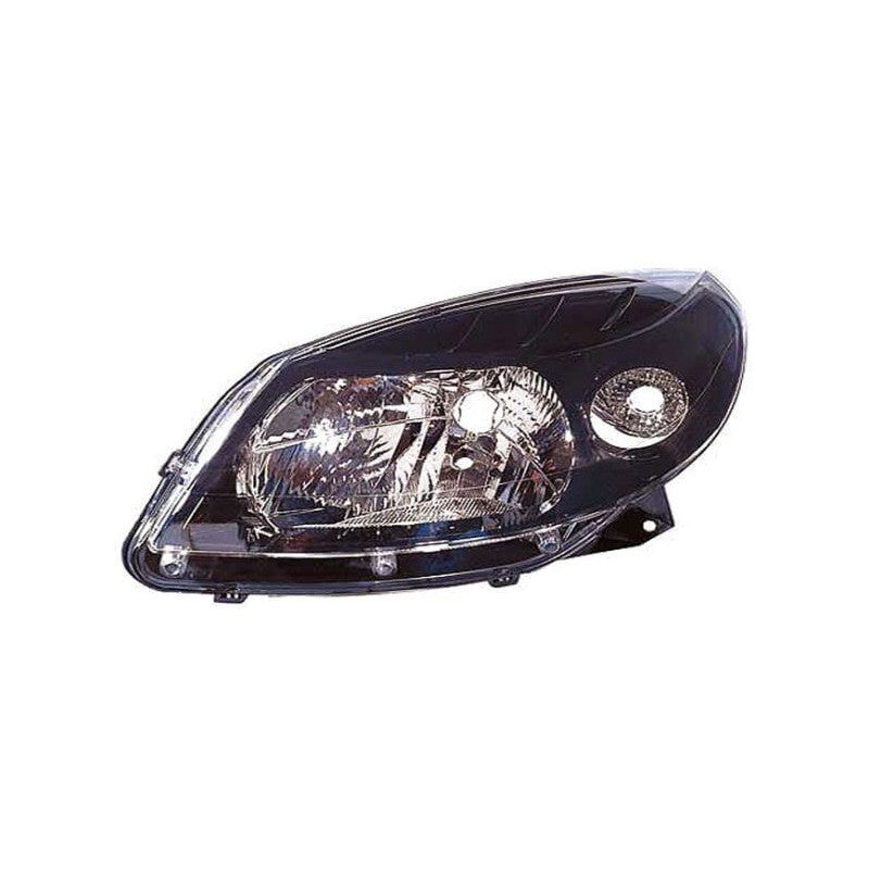 Phare avant gauche H4 noir Dacia Sandero Stepway 1 2008-2012