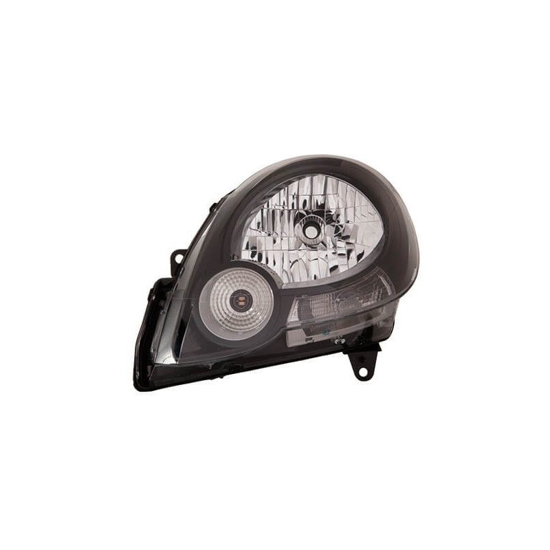 Phare avant gauche H4 noir Renault Kangoo 2 phase 1 2008-2013