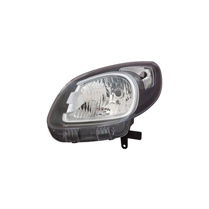 Phare avant gauche H4 noir Renault Kangoo depuis 2013