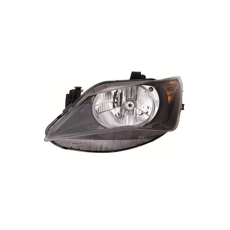 Phare avant gauche H4 noir Seat Ibiza 4 6J5, 6P1 phase 2 et 3 2012-2017
