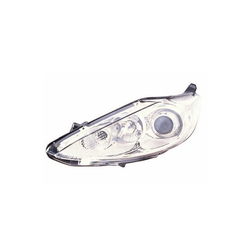 Phare avant gauche H7/H1 fond chromé Ford Fiesta MK6 phase 1 2008-2012