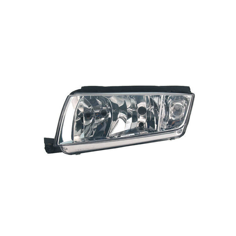 Phare avant gauche H7/H3 chromé Skoda Fabia 1 2000-2007