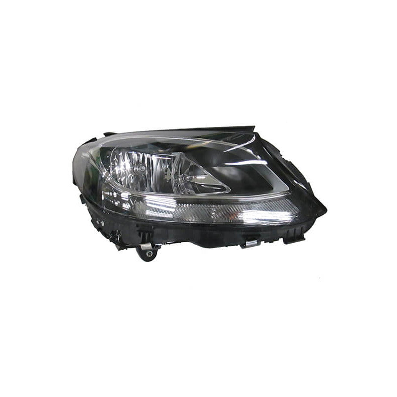 Phare avant gauche H7/H7 avec feu de jour LED base noire Mercedes Classe C W205 phase 1 2014-2018