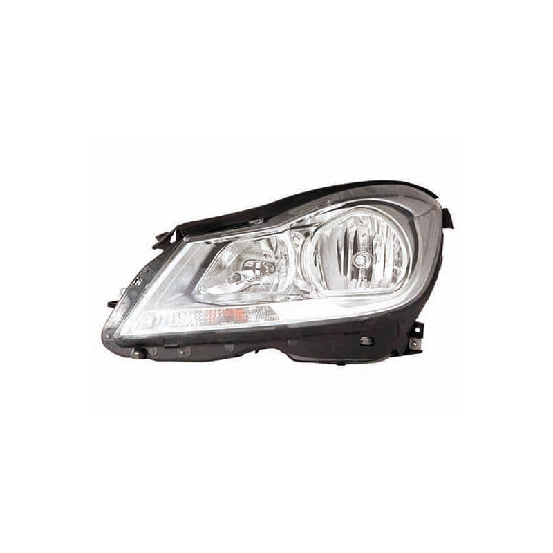 Phare avant gauche H7/H7 base chromée Mercedes Classe C W204 phase 2 2011-2013