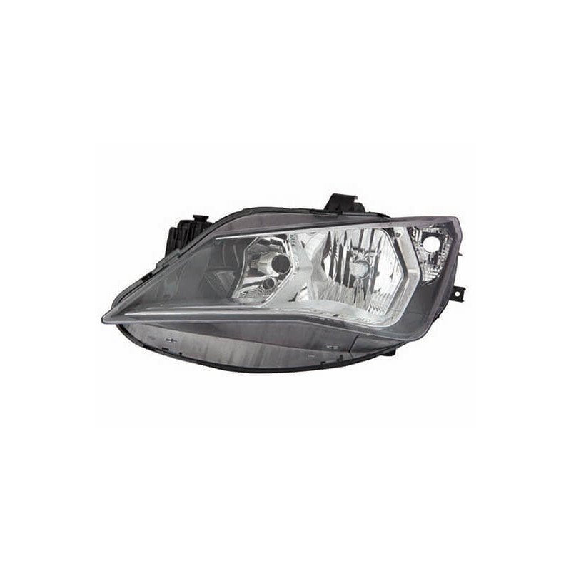 Phare avant gauche H7/H7 chromé Seat Ibiza 4 6J5, 6P1 phase 2 et 3 2012-2017