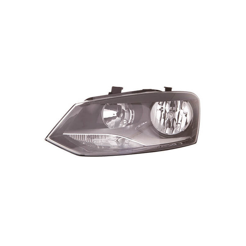 Phare avant gauche H7/H7 fond noir Volkswagen Polo 5 2009-2014