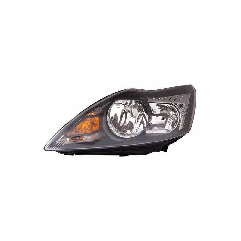 Phare avant gauche noir et chrome H1/H7 Ford Focus 2 phase 2 2008-2010