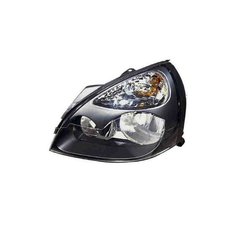 Phare avant gauche noir H7/H1 Renault Clio 2 phase 2 2001-2005