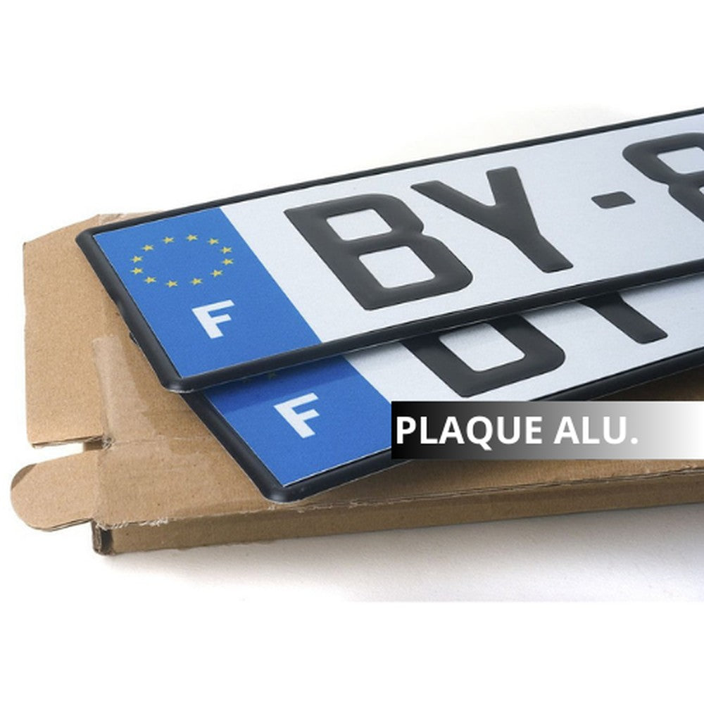 Plaque d'immatriculation aluminium – prix à l'unité