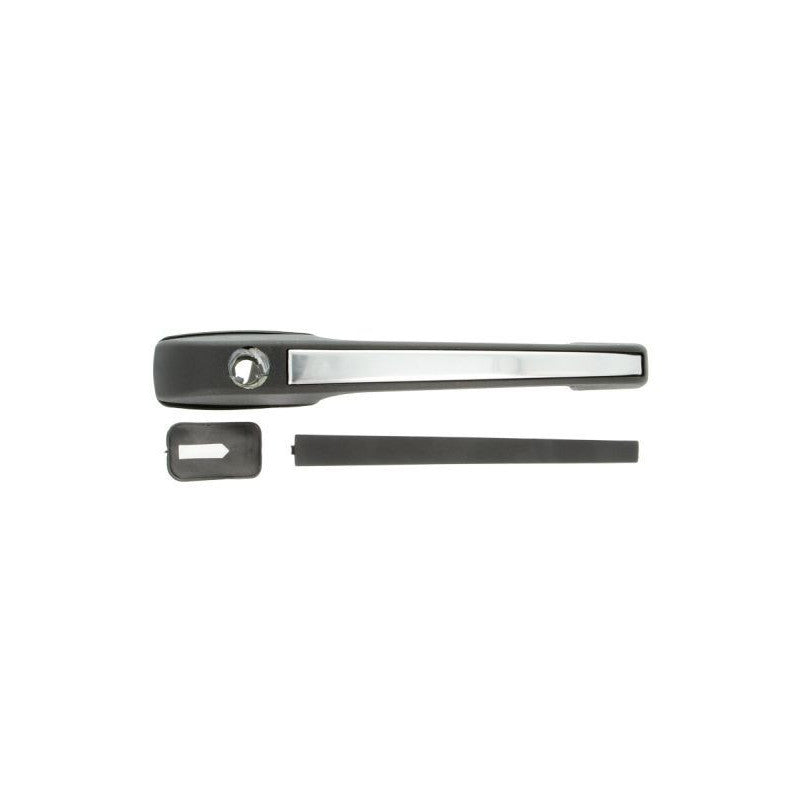 Poignée de porte extérieure avant droite noire bord chromé avec trou barillet Volkswagen Passat B3 1988-1993