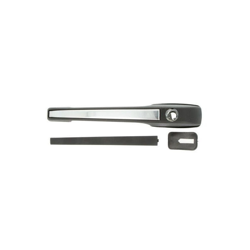 Poignée de porte extérieure avant gauche noire bord chromé avec trou barillet Volkswagen Passat B3 1988-1993