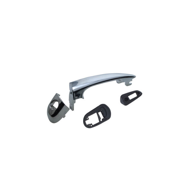 Poignée de porte extérieure avant ou arrière gauche chromée avec trou barillet BMW Serie 3 E46 phase 1 1998-2001