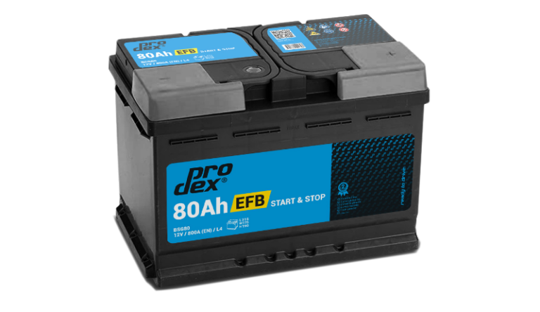 Batterie voiture Prodex EFB Start & Stop – 60 à 80 Ah