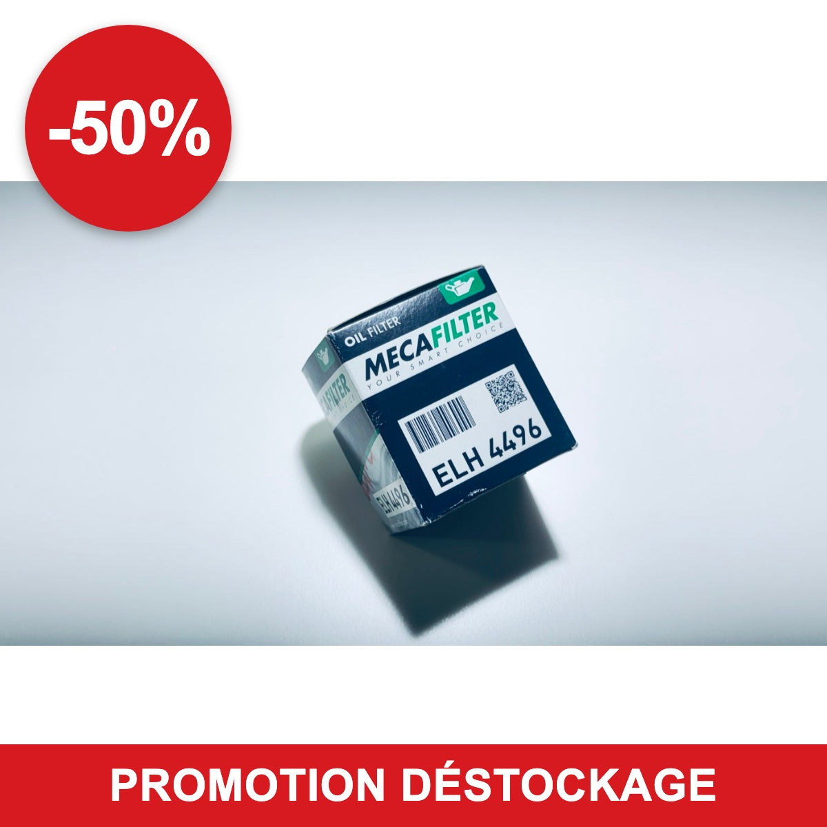 Filtre à huile Mecafilter ELH4496 en promotion -50 %