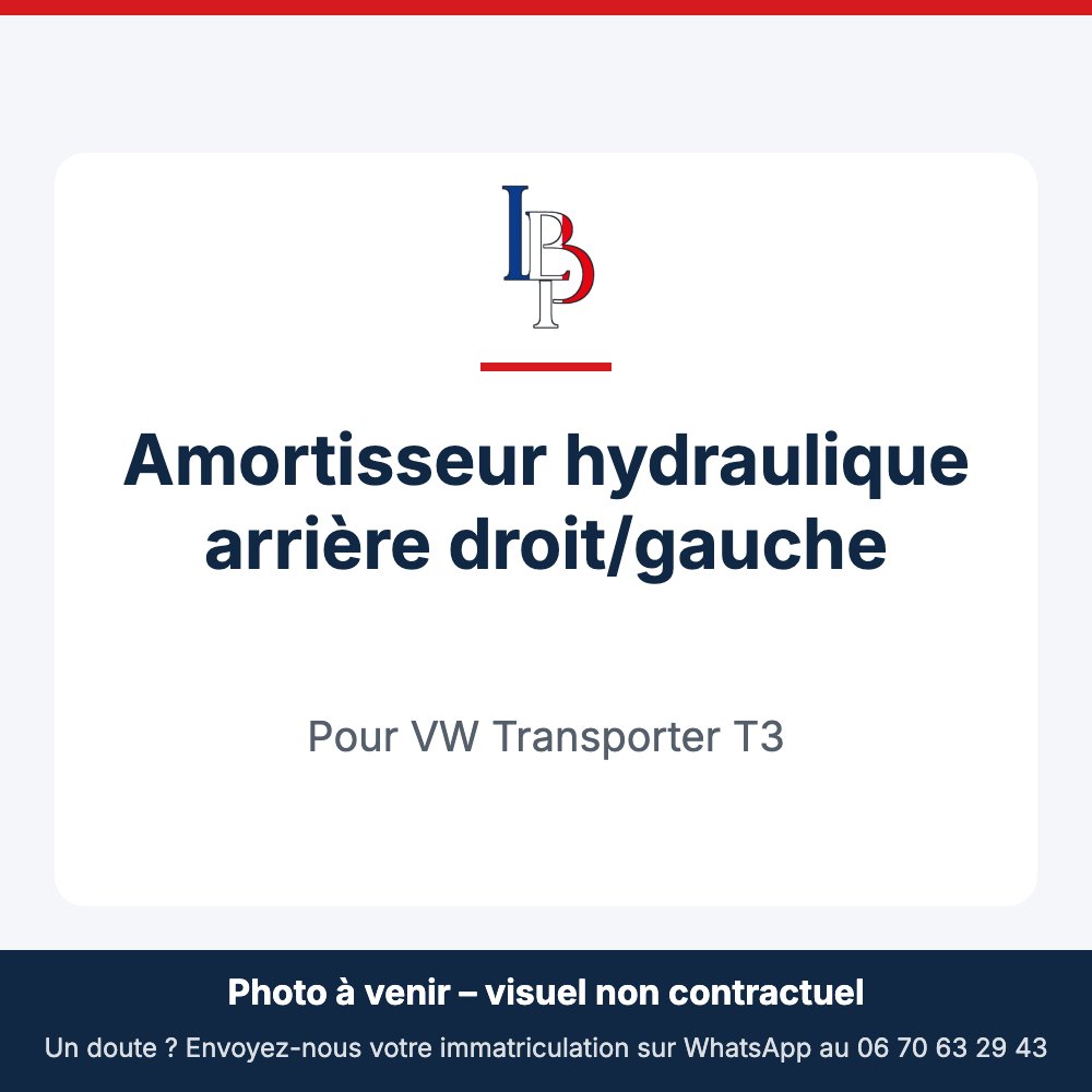Amortisseur hydraulique arrière droit/gauche pour VW Transporter T3